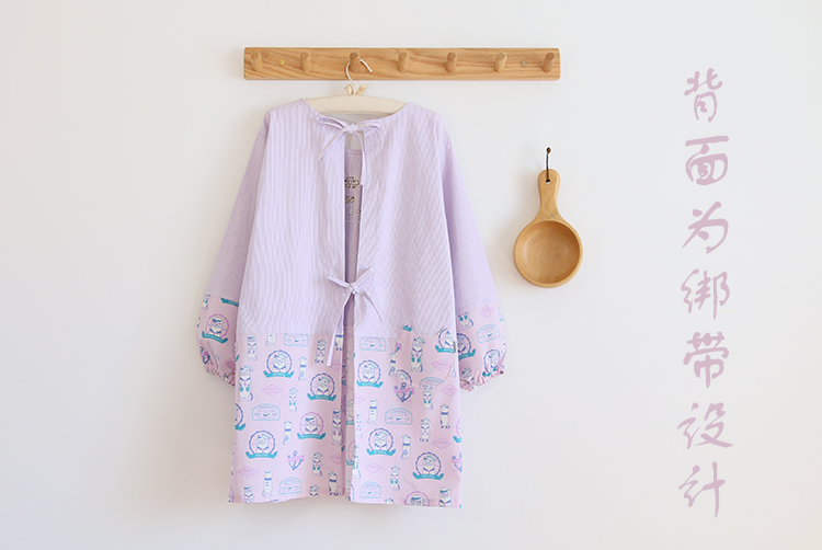 Daily Order Cartoon Kitchen Work Sleeved Apron Long Sleeve Cotton Korean Style Cute Overclothes Bib Long Sleeve Apron Daily Order Cartoon Kitchen Work Sleeved Apron Long Sleeve Cotton Korean Style Cute Overclothes Bib Long Sleeve Apron