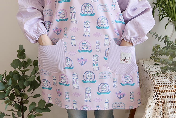 Daily Order Cartoon Kitchen Work Sleeved Apron Long Sleeve Cotton Korean Style Cute Overclothes Bib Long Sleeve Apron Daily Order Cartoon Kitchen Work Sleeved Apron Long Sleeve Cotton Korean Style Cute Overclothes Bib Long Sleeve Apron
