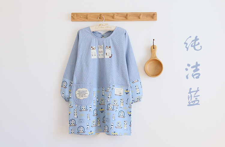Daily Order Cartoon Kitchen Work Sleeved Apron Long Sleeve Cotton Korean Style Cute Overclothes Bib Long Sleeve Apron Daily Order Cartoon Kitchen Work Sleeved Apron Long Sleeve Cotton Korean Style Cute Overclothes Bib Long Sleeve Apron