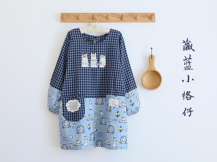 Daily Order Cartoon Kitchen Work Sleeved Apron Long Sleeve Cotton Korean Style Cute Overclothes Bib Long Sleeve Apron Daily Order Cartoon Kitchen Work Sleeved Apron Long Sleeve Cotton Korean Style Cute Overclothes Bib Long Sleeve Apron