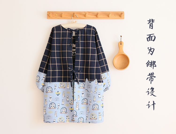 Daily Order Cartoon Kitchen Work Sleeved Apron Long Sleeve Cotton Korean Style Cute Overclothes Bib Long Sleeve Apron Daily Order Cartoon Kitchen Work Sleeved Apron Long Sleeve Cotton Korean Style Cute Overclothes Bib Long Sleeve Apron