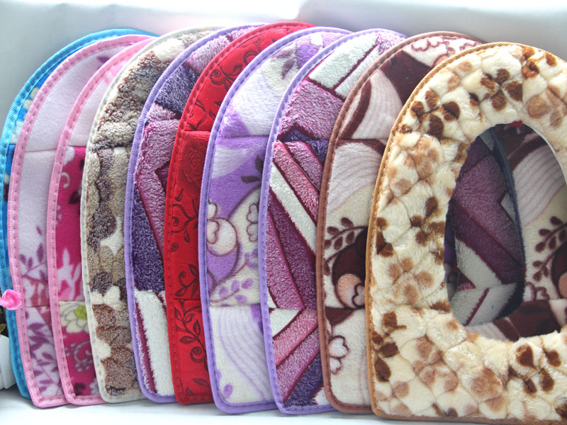A1437 Thickened Toilet Seat Toilet Seat Cover Toilet Seat Cushion Plush Toilet Mat O-Type