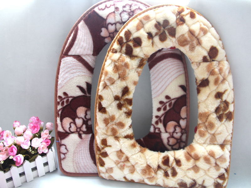 A1437 Thickened Toilet Seat Toilet Seat Cover Toilet Seat Cushion Plush Toilet Mat O-Type