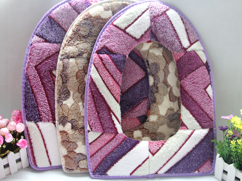 A1437 Thickened Toilet Seat Toilet Seat Cover Toilet Seat Cushion Plush Toilet Mat O-Type