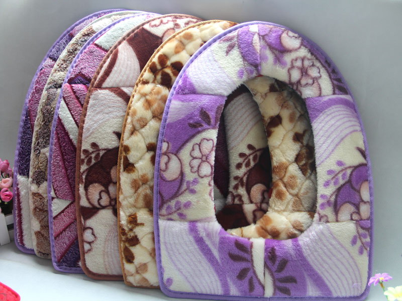 A1437 Thickened Toilet Seat Toilet Seat Cover Toilet Seat Cushion Plush Toilet Mat O-Type
