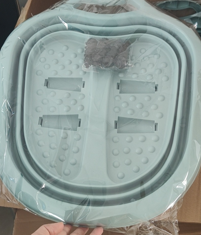 Folding Foot Bath Tub Portable Plastic Massage Roller Wash Foot Basin Folding Foot Bath Tub Portable Plastic Massage Roller Wash Foot Basin