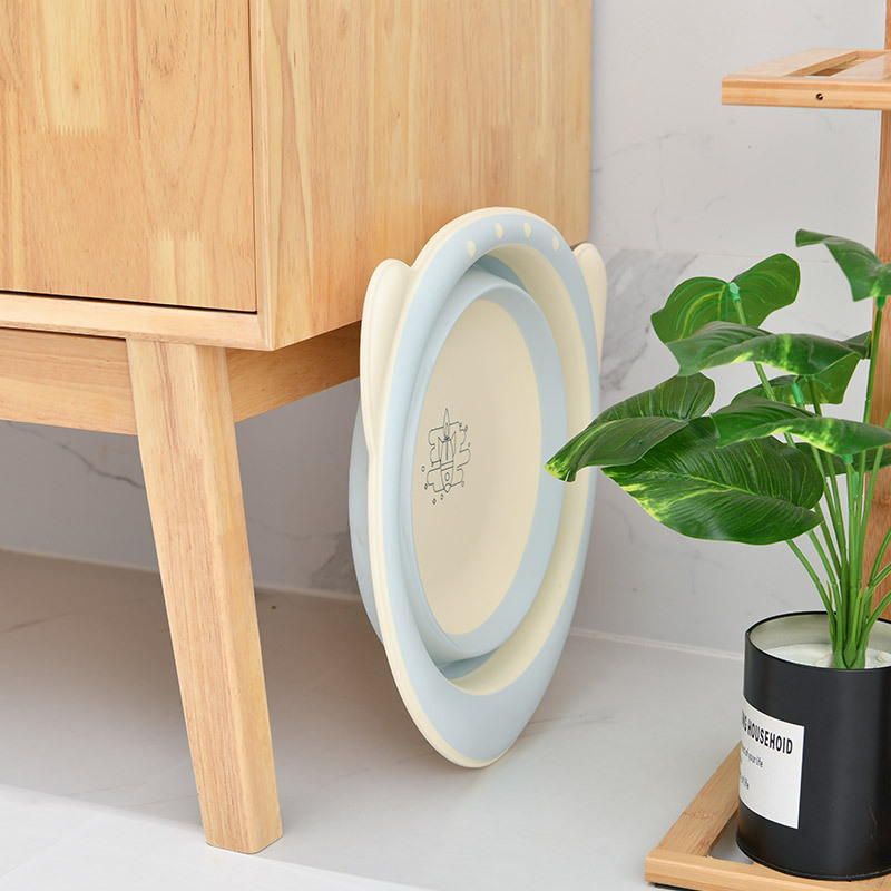 Children&#039;s Cute Cartoon Rocket Pattern Folding Basin Home Travel Easy to Carry and Not Easy to Deform Plastic Wash-Basin