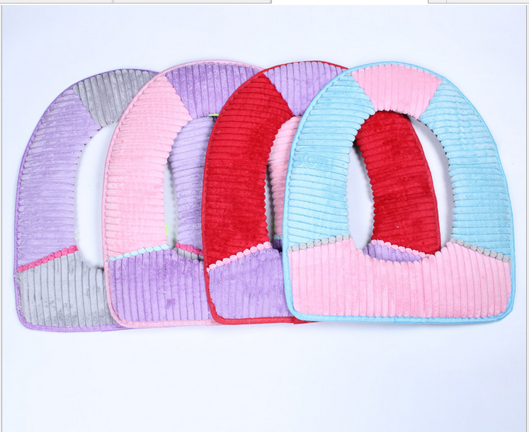 Yiwu special for thickening corduroy cushion thermal waterproof toilet seat cover customized wholesale