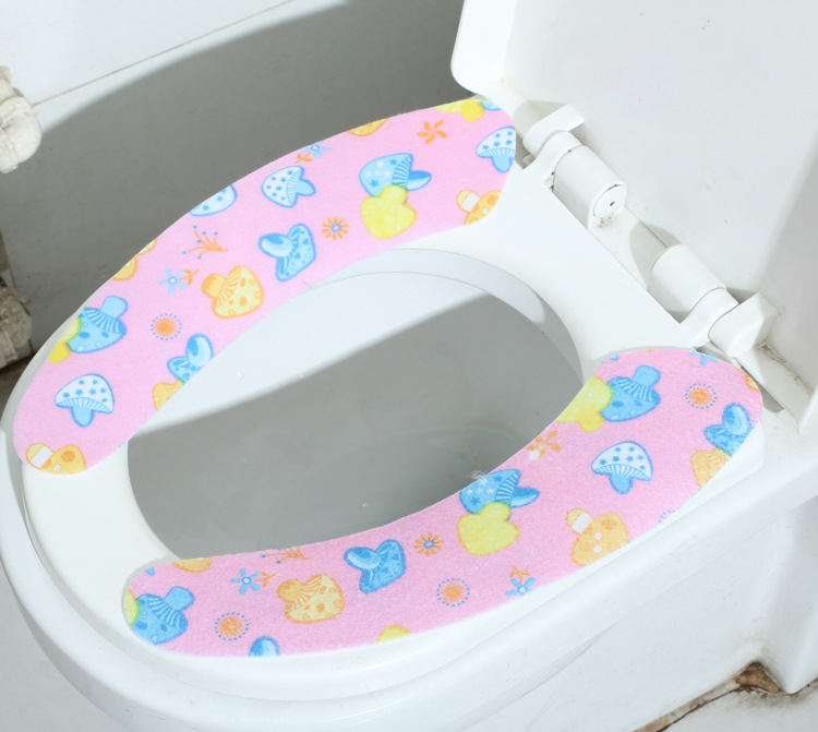 Yiwu special for thickening corduroy cushion thermal waterproof toilet seat cover customized wholesale