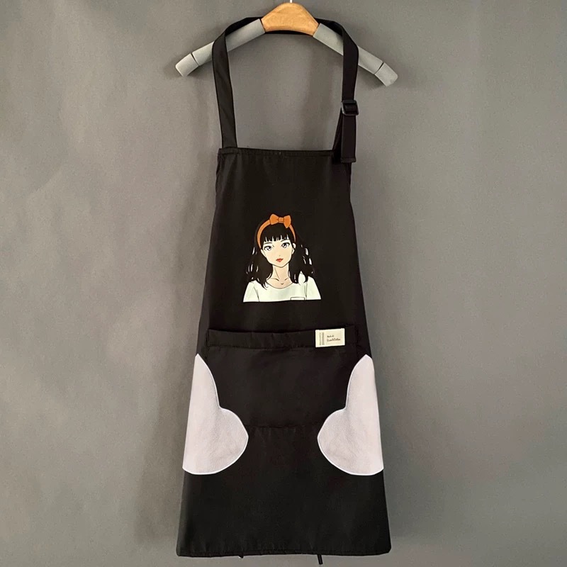 Can wipe hand apron female waterproof oil proof household kitchen lovely Japanese cooking apron work custom LOGO? Can wipe hand apron female waterproof oil proof household kitchen lovely Japanese cooking apron work custom LOGO?