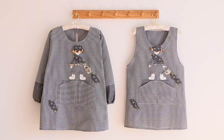 Korean Style Cute Fashion Oil-Proof Bib Overclothes Baking Floral Coffee Shop Painting Work Clothes Long Sleeve Apron Korean Style Cute Fashion Oil-Proof Bib Overclothes Baking Floral Coffee Shop Painting Work Clothes Long Sleeve Apron