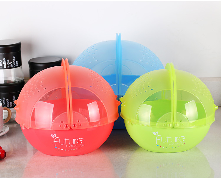 Creative Kitchen Flip Rotating Drain Basket Fruit and Vegetable Cleaning Basin Dish Washing Basket Plastic Drain Basket Set