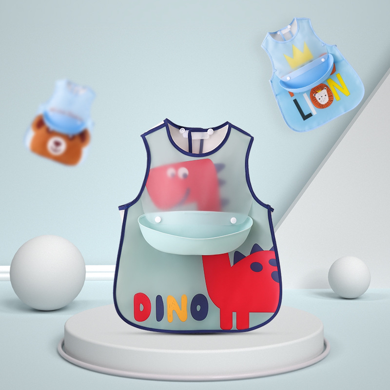 Baby Sleeveless Summer Thin Breathable Waterproof Babies&#039; Apron Children&#039;s Protective Clothing Bib Bib Eating Clothes Summer