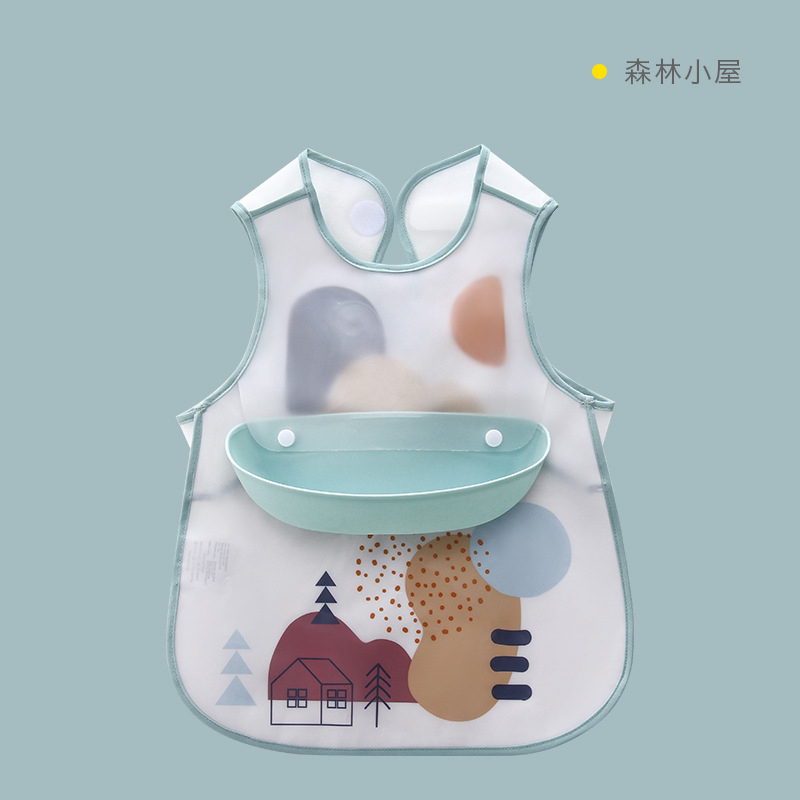 Baby Sleeveless Summer Thin Breathable Waterproof Babies&#039; Apron Children&#039;s Protective Clothing Bib Bib Eating Clothes Summer