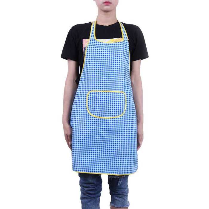 Factory direct sales waterproof leather apron flower variety hanging neck apron oil and pollution resistant apron Korean version Factory direct sales waterproof leather apron flower variety hanging neck apron oil and pollution resistant apron Korean version