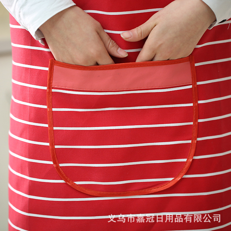 Korean version of lady's sleeveless striped simple modern princess apron lady's apron custom logo. Korean version of lady's sleeveless striped simple modern princess apron lady's apron custom logo.