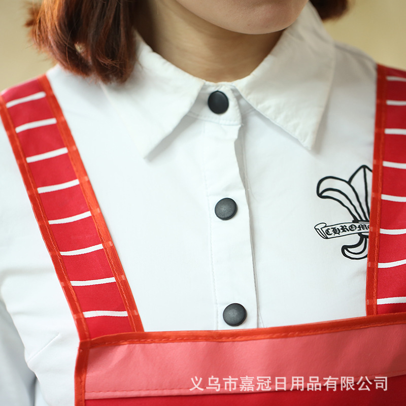 Korean version of lady's sleeveless striped simple modern princess apron lady's apron custom logo. Korean version of lady's sleeveless striped simple modern princess apron lady's apron custom logo.