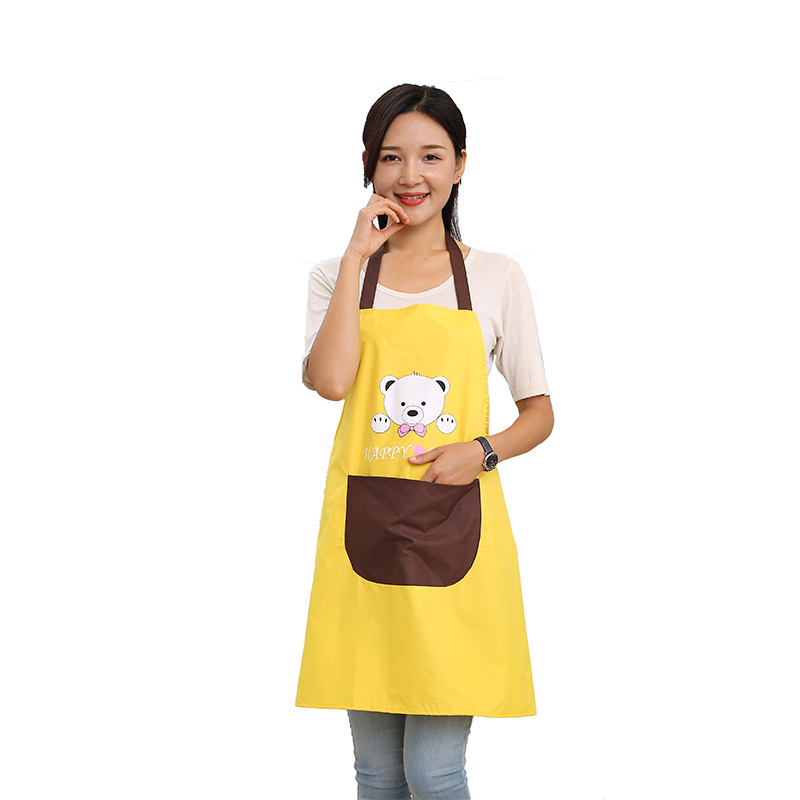 Breathable Cartoon Cartoon Bear Head Cute Sleeveless Cover Kitchen Apron Custom Advertising Apron Printing Logo