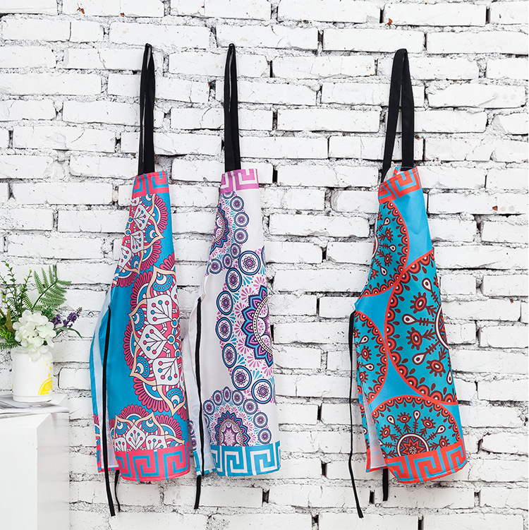 Factory Direct Sales Digital Printing Insulation Three-Piece Kitchen Microwave Oven Gloves Mat Apron Heat Resistant High Temperature Resistant