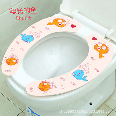 2019 New Toilet Cushion Seat Cushion Toilet Seat Cover Soft Plush Printing Happy Day Toilet Pedestal Ring Factory Customization