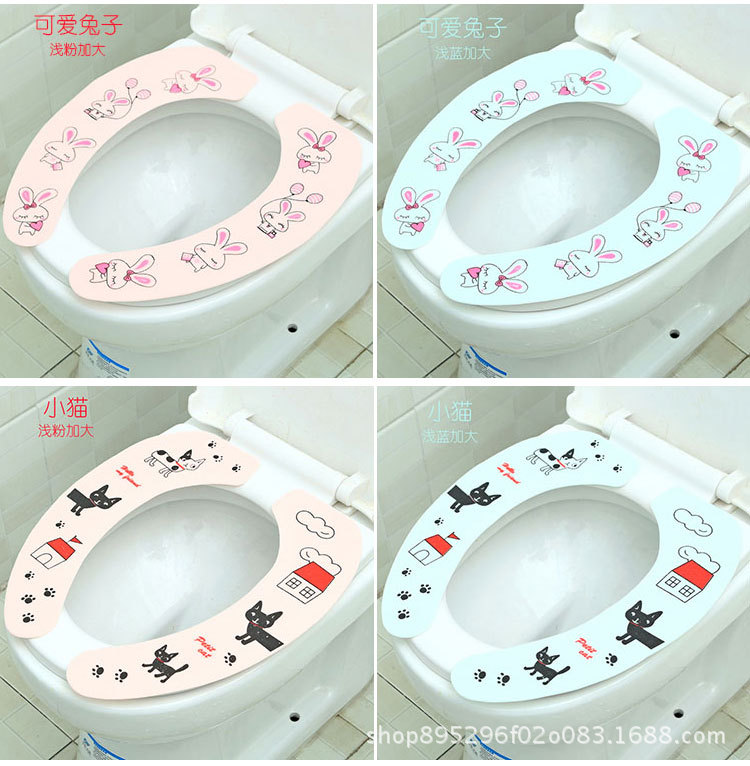 2019 New Toilet Cushion Seat Cushion Toilet Seat Cover Soft Plush Printing Happy Day Toilet Pedestal Ring Factory Customization