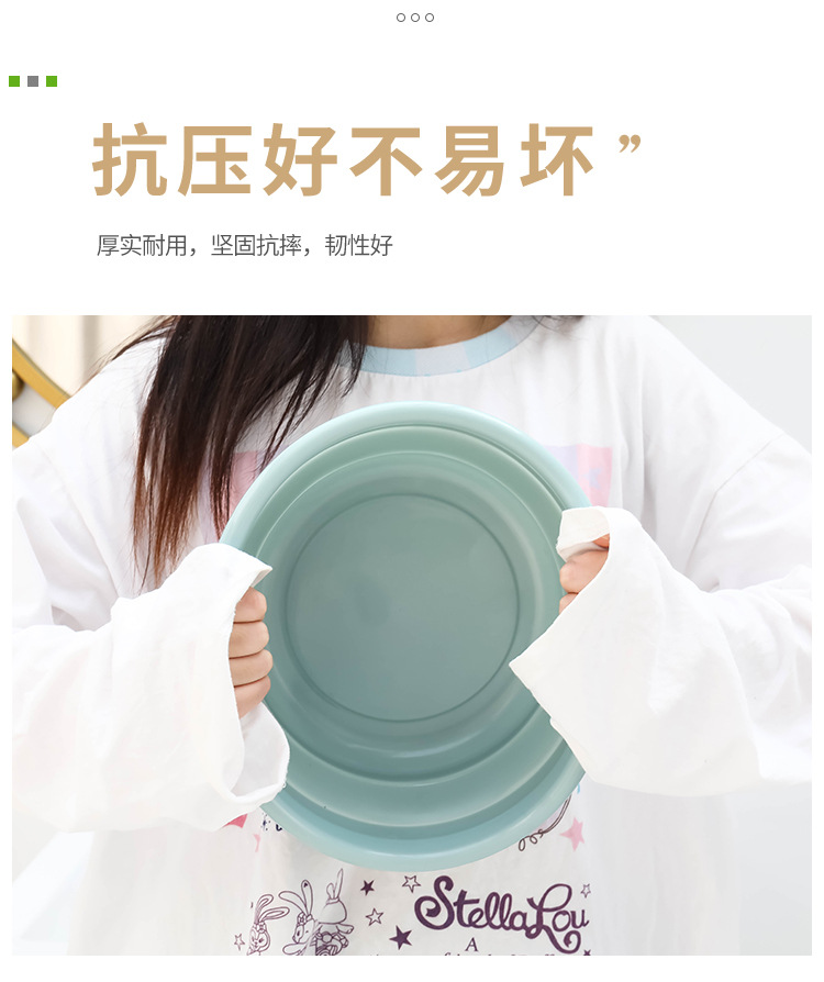 Folding Washbasin Portable Travel Plastic Bason Scaling Basin Feet Feet Basin Household Folding Basin
