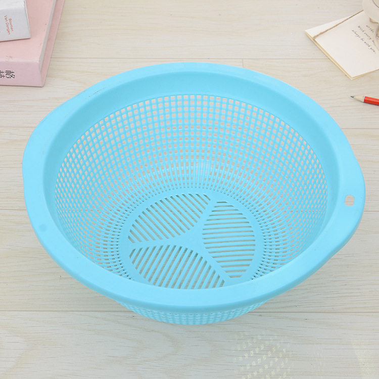 Colorful Thickened Kitchen Rice Washing Machine Rice Washing Filter Rice Rinsing Basin Plastic Vegetable Basket Vegetable Washer Basket 2 Yuan Store Department Store