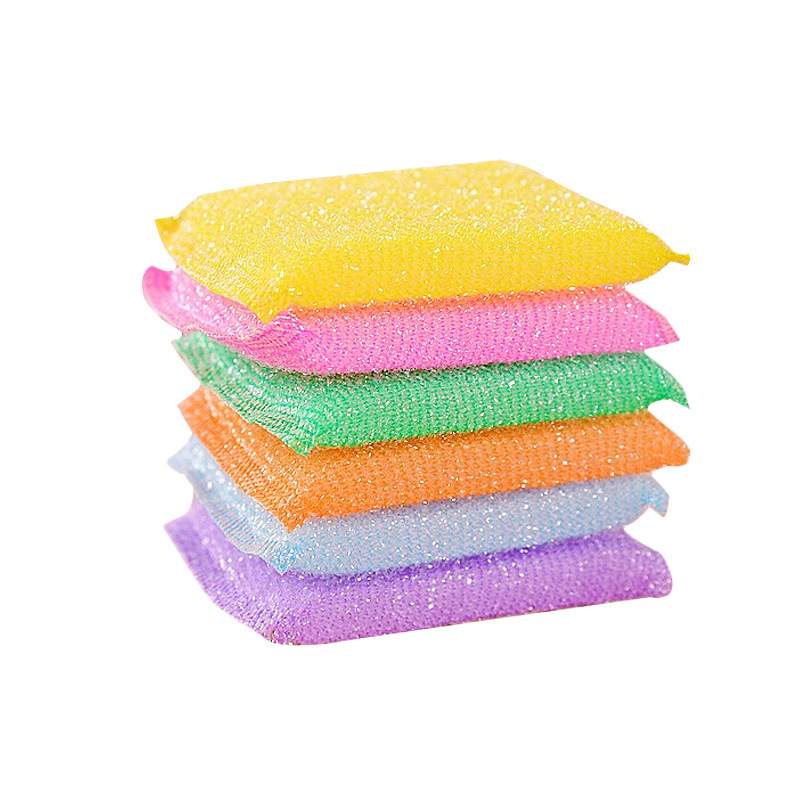 Yiwu Small Commodity Kitchen Scouring Pad Cleaning Dishwashing Sponge Brush Pot Dishwashing Cloth Washing King 4