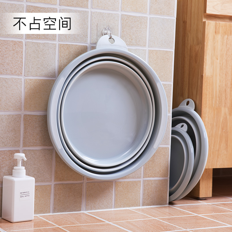 HayanHaiying portable folding basin thickened foot basin multifunction folding plastic washbasin for home travel