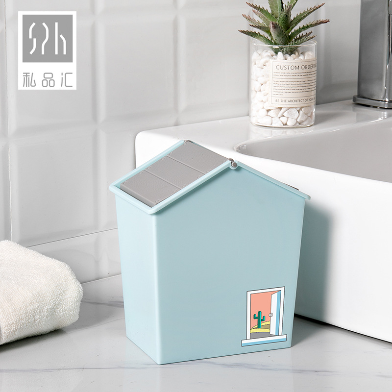 Mini-cabin storage bucket Plastic table top Shake Sanitary bucket Gardening basin