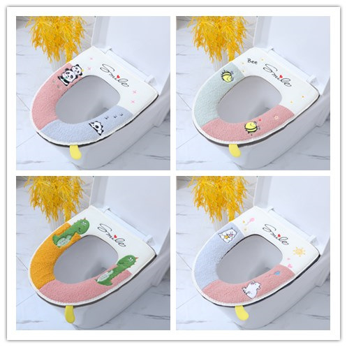 2021 New Toilet Mat Thickened Toilet Seat Domestic Toilet Four Seasons Universal Closestool Cushion Waterproof Cover Toilet Seat