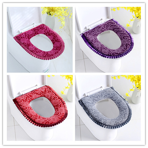 2021 New Toilet Mat Thickened Toilet Seat Domestic Toilet Four Seasons Universal Closestool Cushion Waterproof Cover Toilet Seat