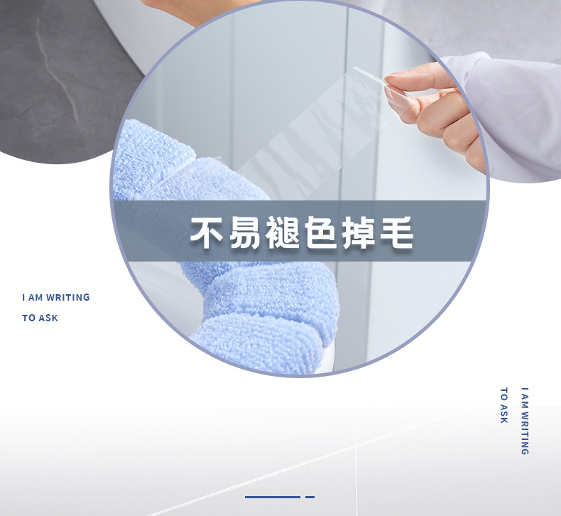 A00206 Toilet Cushion Seat Cushion Universal Plush Toilet Seat Cover Warm Toilet Seat Cover Cute Knitting Handle Toilet Mat