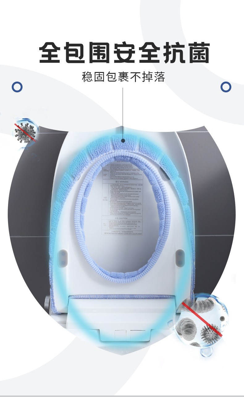 A00206 Toilet Cushion Seat Cushion Universal Plush Toilet Seat Cover Warm Toilet Seat Cover Cute Knitting Handle Toilet Mat