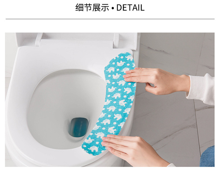 Printed Cartoon Cutting Adhesive Static Happy Day Washable Bathroom Toilet Seat Closestool Cushion