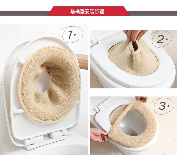 Wholesale Supply Extra Thick Toilet Mat Purple Set Red Circle Toilet Seat Cover Warm Cushion Customization Wholesale Supply Extra Thick Toilet Mat Purple Set Red Circle Toilet Seat Cover Warm Cushion Customization