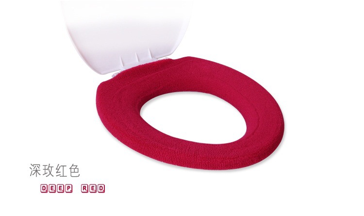 Wholesale Supply Extra Thick Toilet Mat Purple Set Red Circle Toilet Seat Cover Warm Cushion Customization Wholesale Supply Extra Thick Toilet Mat Purple Set Red Circle Toilet Seat Cover Warm Cushion Customization