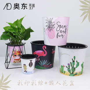 Greening Plastic Flower Pot Balcony Strawberry Planting Basin Wall Hanging Creative Combination Flower Pot Whole
