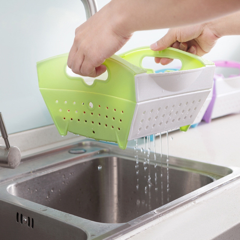 Double Layer Vegetable Washing Basket Draining Basin Household Plastic Rotating Disk Kitchen Fruit Storage Basket Plastic Vegetable Basket