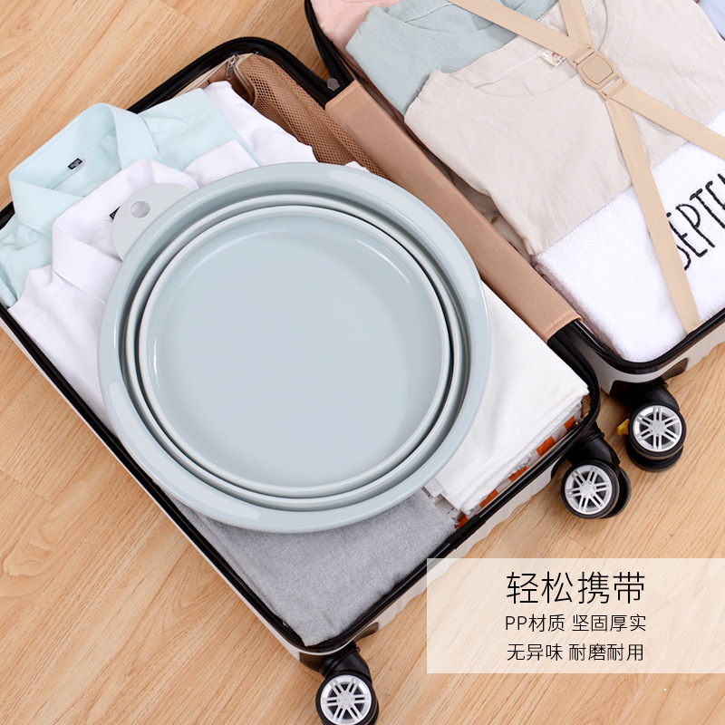 ETRAVEL folding basin portable thickened folding basin Portable folding plastic washbasin