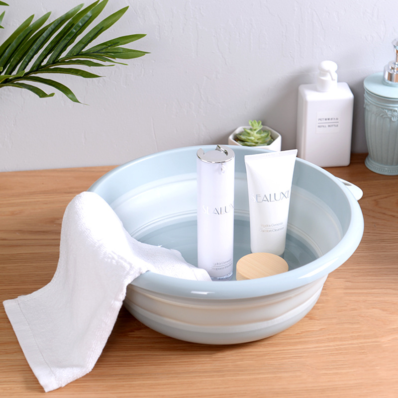 ETRAVEL folding basin portable thickened folding basin Portable folding plastic washbasin