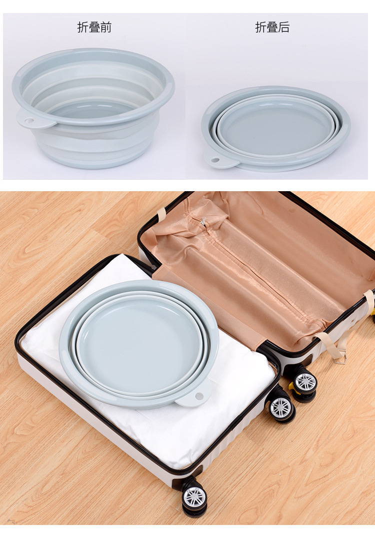 ETRAVEL folding basin portable thickened folding basin Portable folding plastic washbasin ETRAVEL folding basin portable thickened folding basin Portable folding plastic washbasin