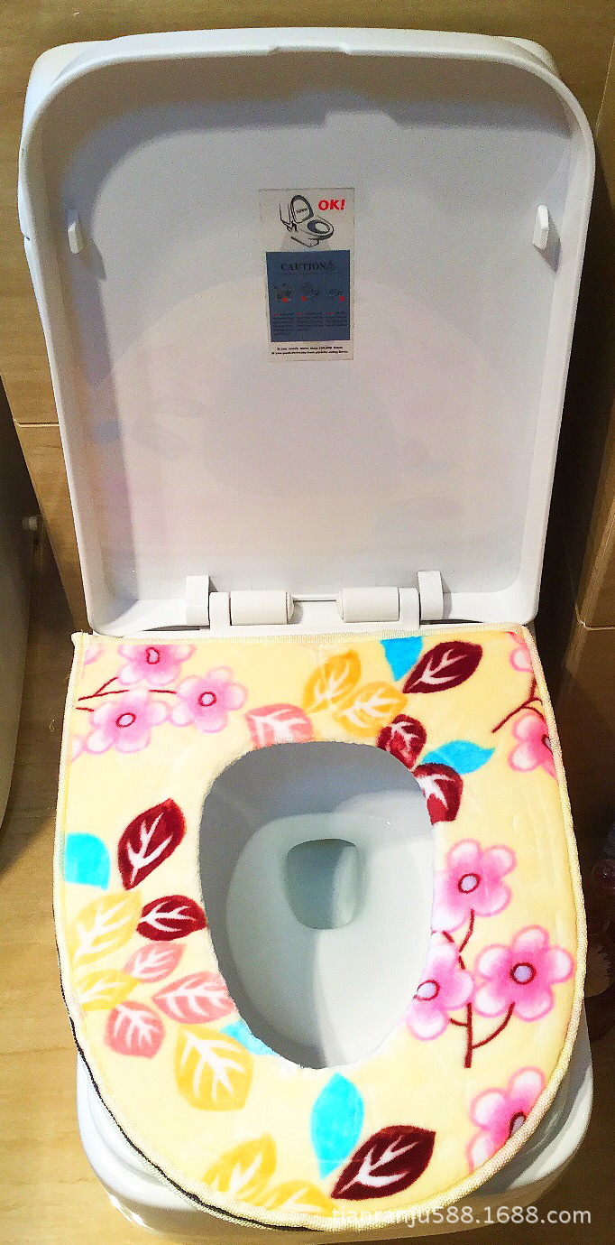 2016 new thickopened toilet mat high-grade zip fastener dual purpose toilet seat cover warm cushion winter must