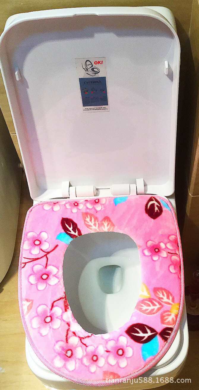 2016 new thickopened toilet mat high-grade zip fastener dual purpose toilet seat cover warm cushion winter must