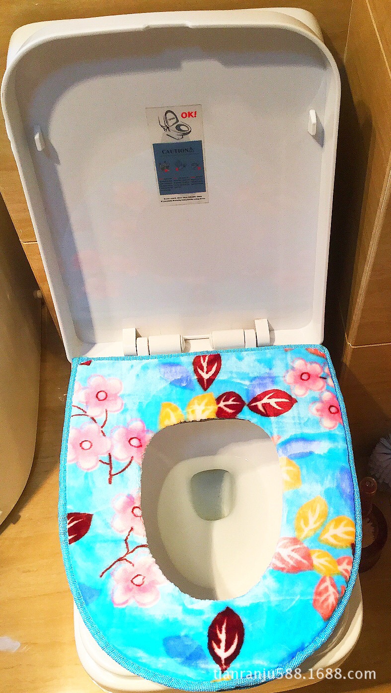 2016 new thickopened toilet mat high-grade zip fastener dual purpose toilet seat cover warm cushion winter must