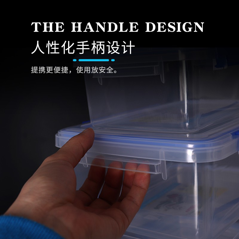 New clipon crisper manufacturers storage box PP plastic storage box rectangular transparent sealed refrigerator box