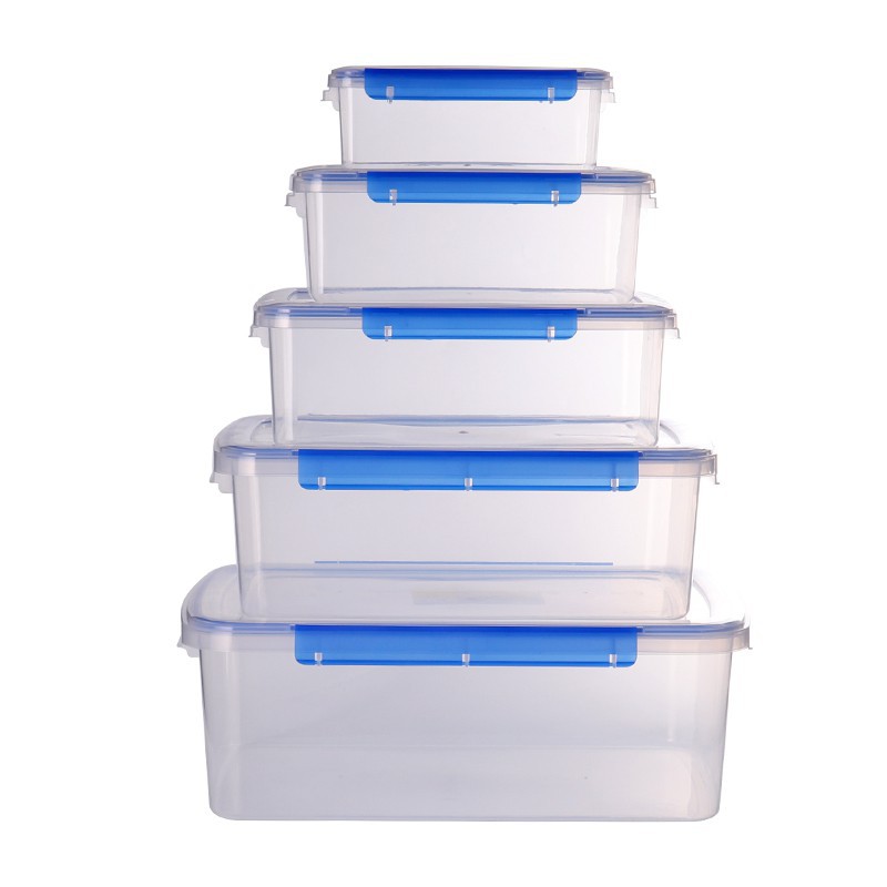 New clipon crisper manufacturers storage box PP plastic storage box rectangular transparent sealed refrigerator box