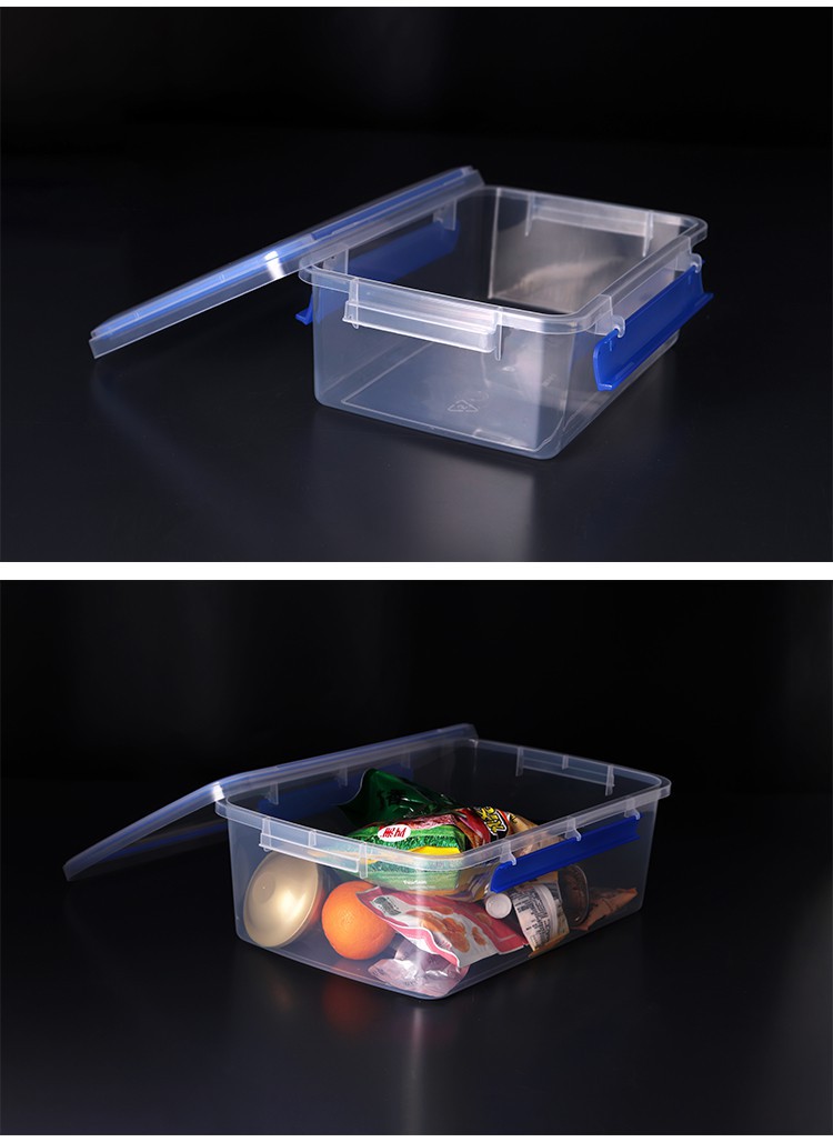 New clipon crisper manufacturers storage box PP plastic storage box rectangular transparent sealed refrigerator box