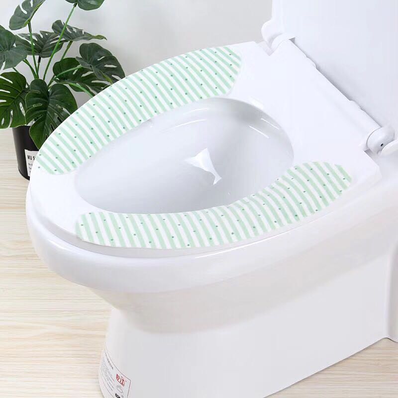 Crystal ultra soft thermal sitting cushion paste type toilet paste two pieces of installed printing toilet seat cushion