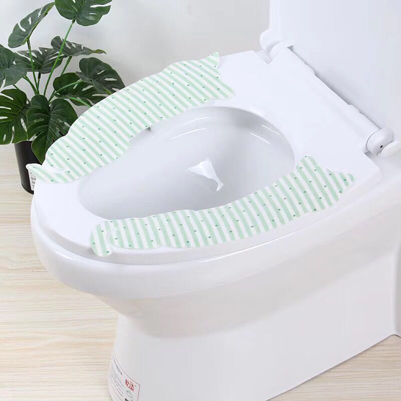 Crystal ultra soft thermal sitting cushion paste type toilet paste two pieces of installed printing toilet seat cushion